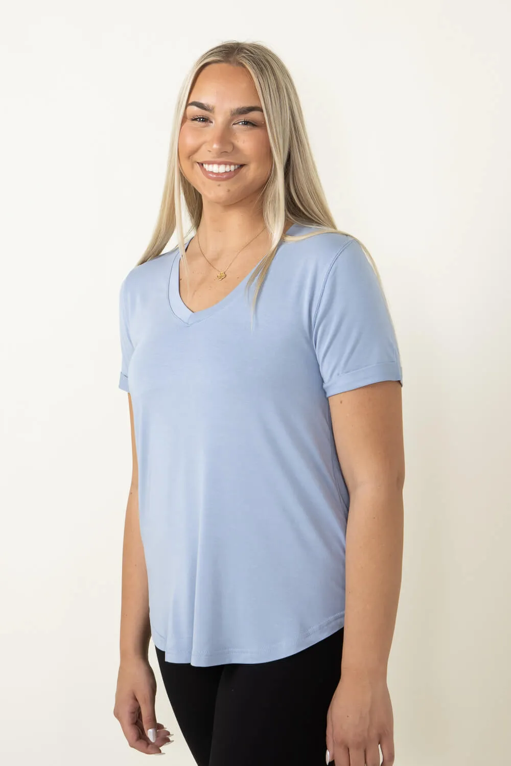 Thread & Supply Recreation T-Shirt for Women in Light Blue | T1440LZMTS-LIGHTDENIM
