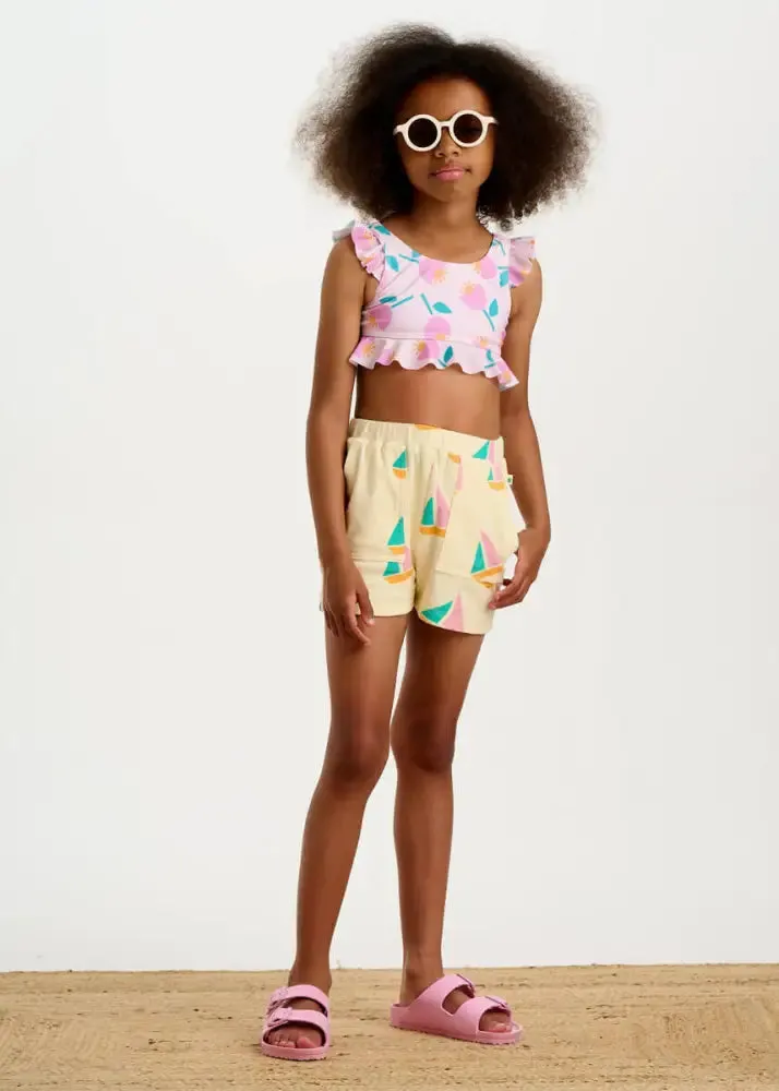 Tiller - Pink Sailboat Baby & Kids Shorts