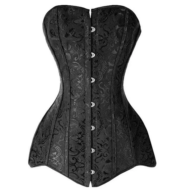 TOPMELON Steampunk Corset Women's Victorian Style Shaper Steel Bone S-6XL Plus Size Bustier Slimming Corsets Costume Black White