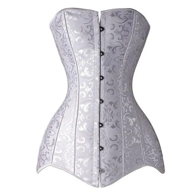 TOPMELON Steampunk Corset Women's Victorian Style Shaper Steel Bone S-6XL Plus Size Bustier Slimming Corsets Costume Black White