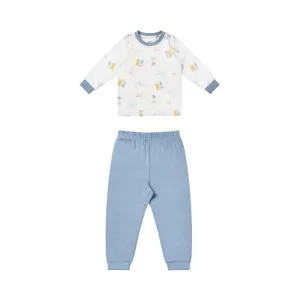 Two-Piece Long Sleeve PJ Set - Pastel Waves