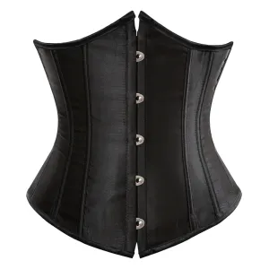 Underbust Corset Women's Underwear Waist Slimming Body Shaper Corset Top for Women Steampunk Lace-up Corset Belt White
