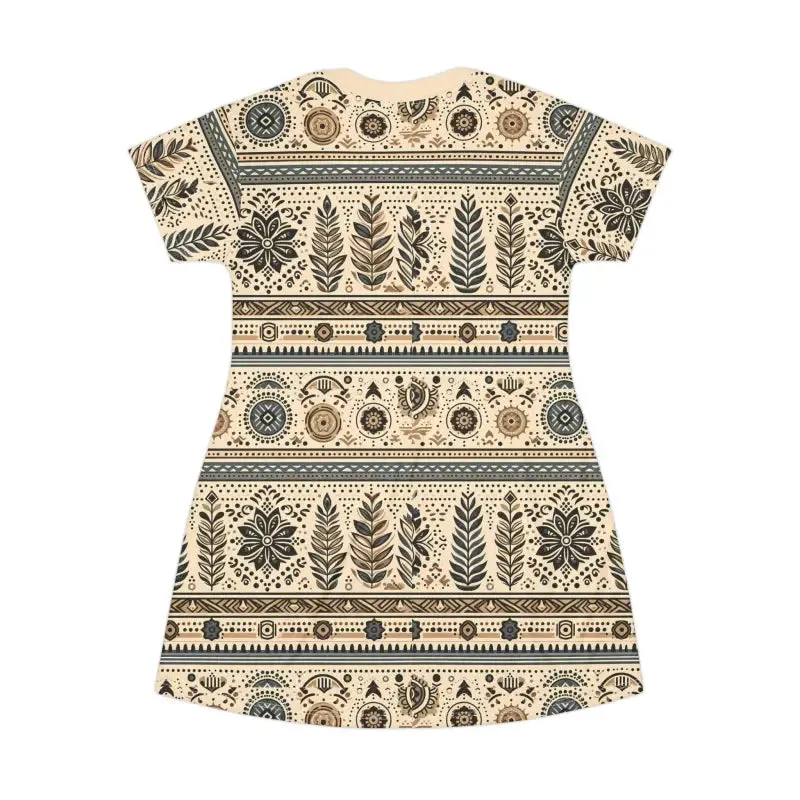 Vibrant Stylish Trees Pattern t Shirt Dress