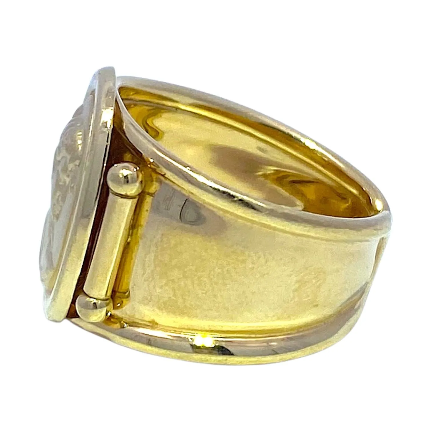 Vintage 14K Gold Flexible Cameo Ring