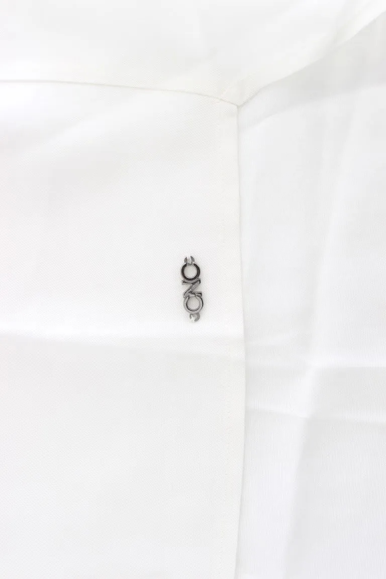 White sleeveless top