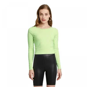 Wild Fable Women's Long Sleeve Crewneck Lace Trim T-Shirt