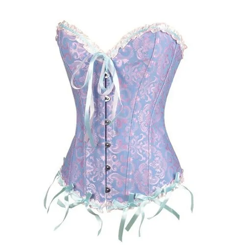 Women Bustier Corset Sexy Waist Slimming Green Bodice Overbust