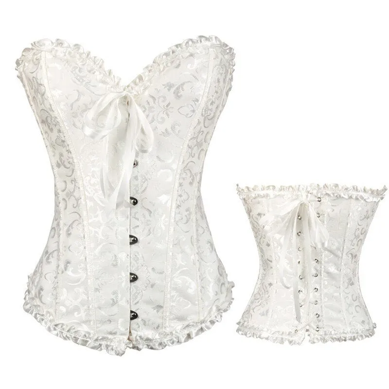 Women Bustier Corset Sexy Waist Slimming Green Bodice Overbust