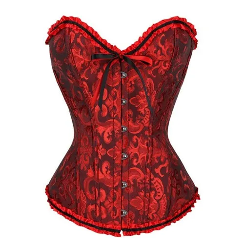 Women Bustier Corset Sexy Waist Slimming Green Bodice Overbust
