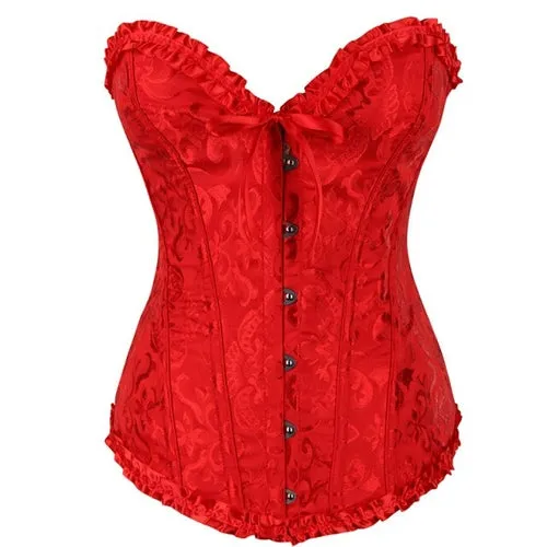 Women Bustier Corset Sexy Waist Slimming Green Bodice Overbust