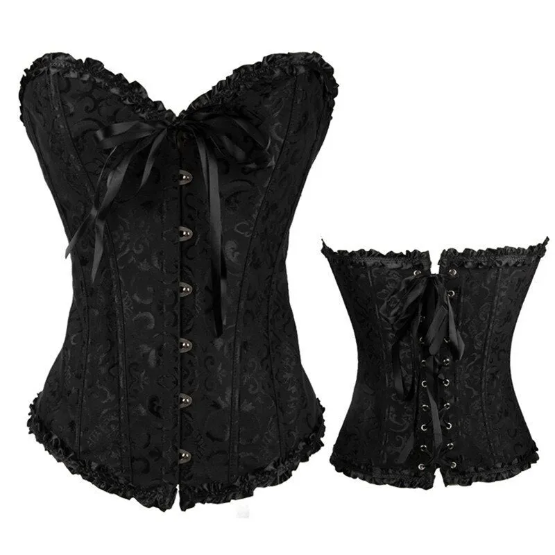 Women Bustier Corset Sexy Waist Slimming Green Bodice Overbust
