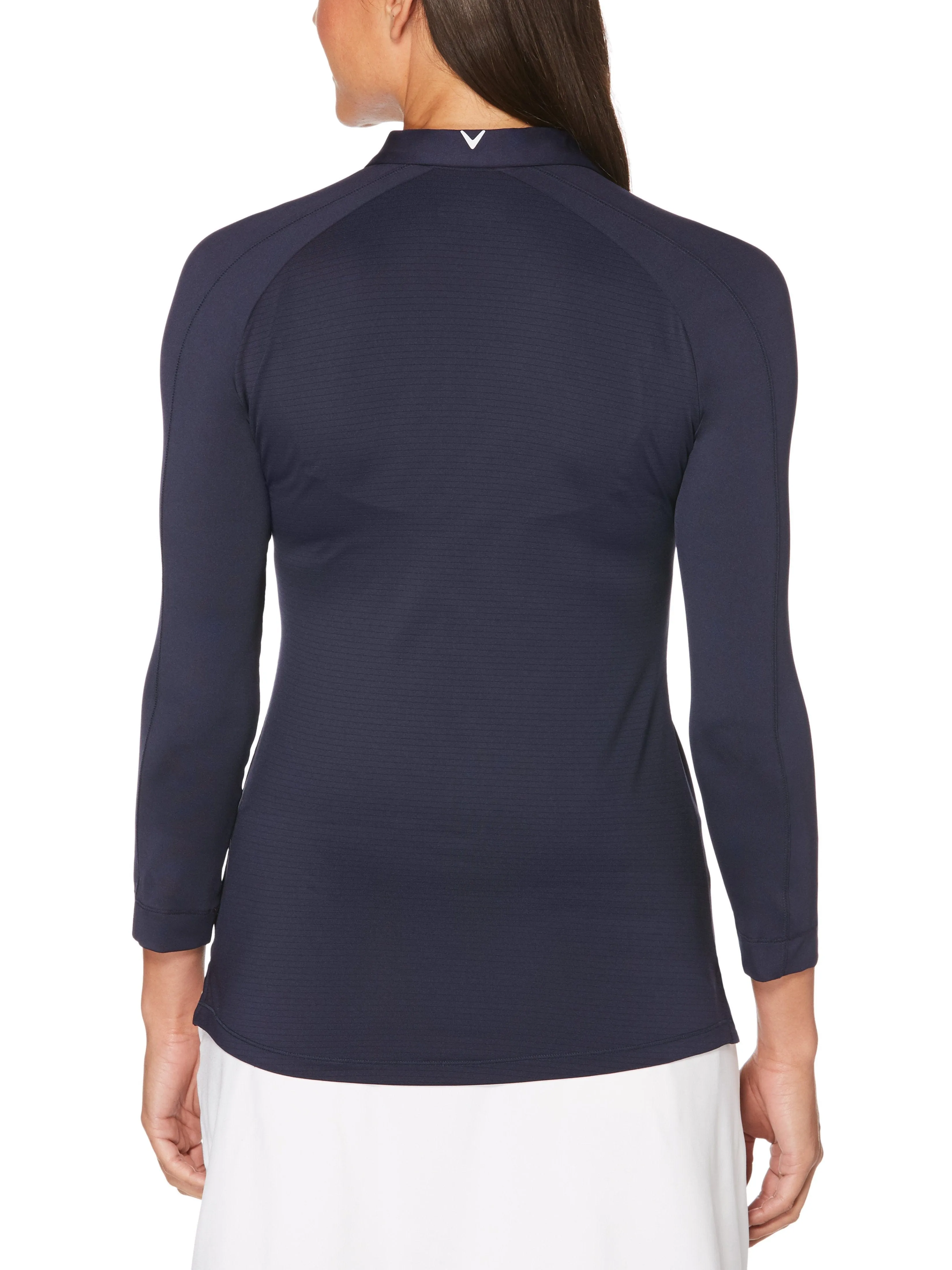 Womens 3/4 Sleeve Swing Tech™ Shadow Stripe Polo