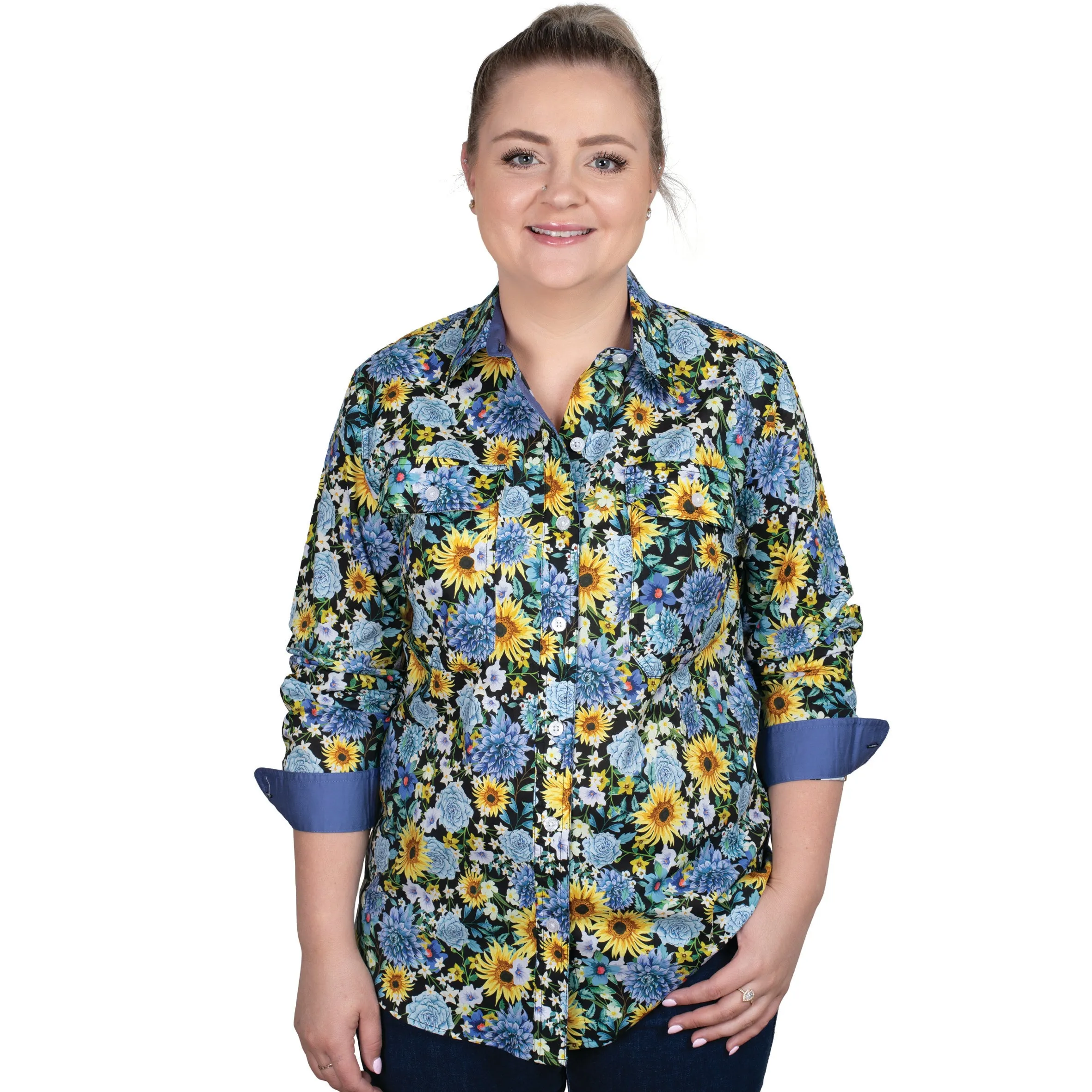 Women's Abbey Full Button Print Workshirt