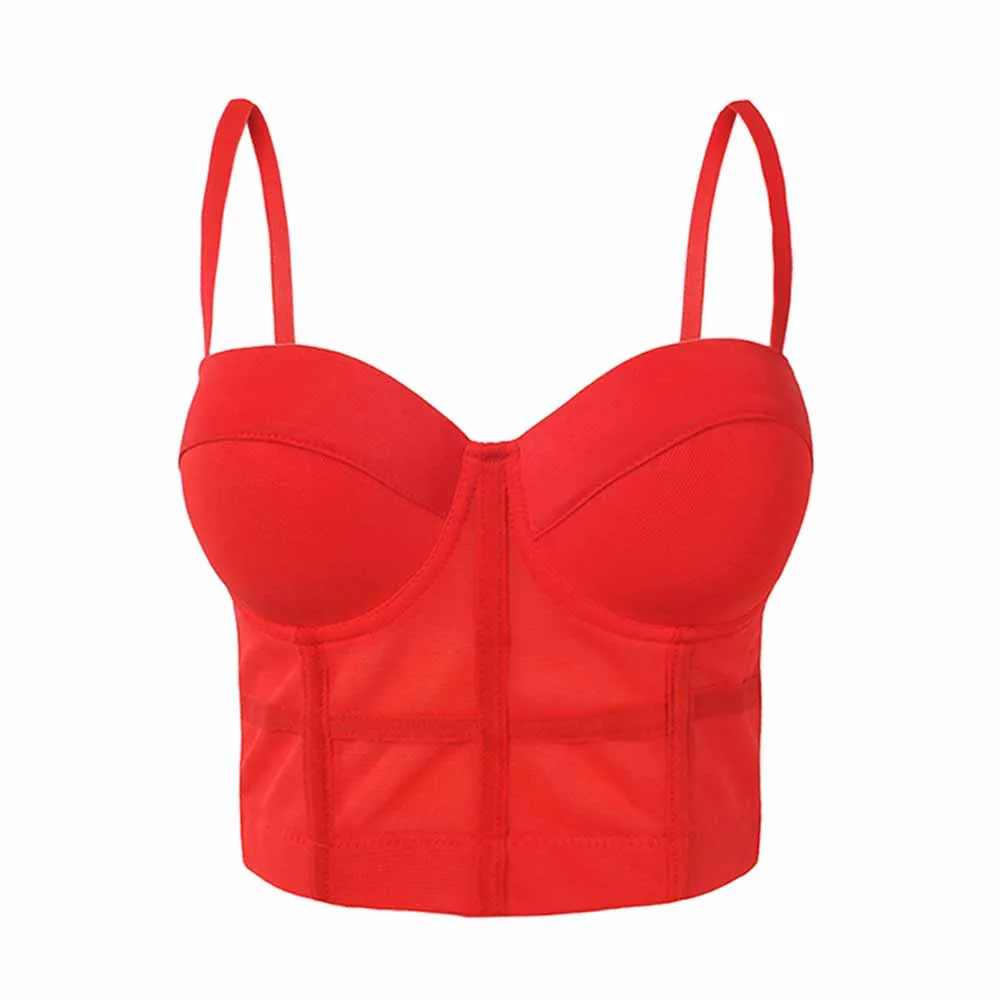 Women's Bustier Crop Top Sexy Corset Top Bra