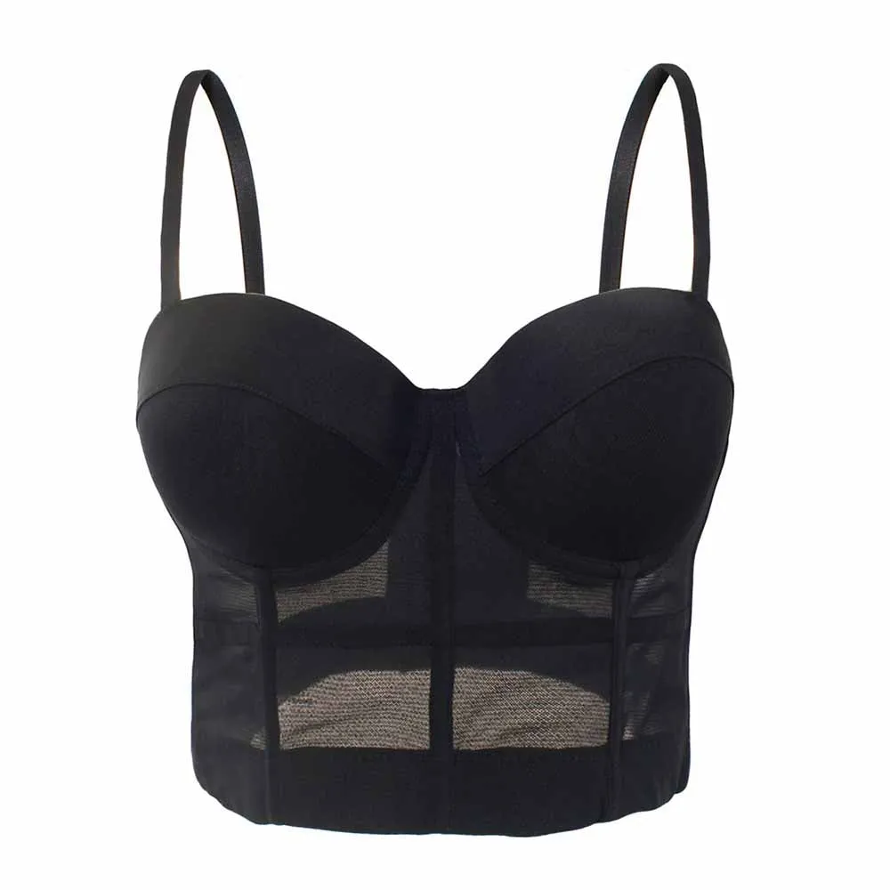 Women's Bustier Crop Top Sexy Corset Top Bra