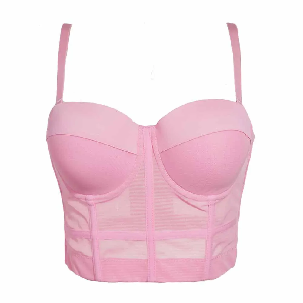 Women's Bustier Crop Top Sexy Corset Top Bra