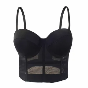 Women's Bustier Crop Top Sexy Corset Top Bra