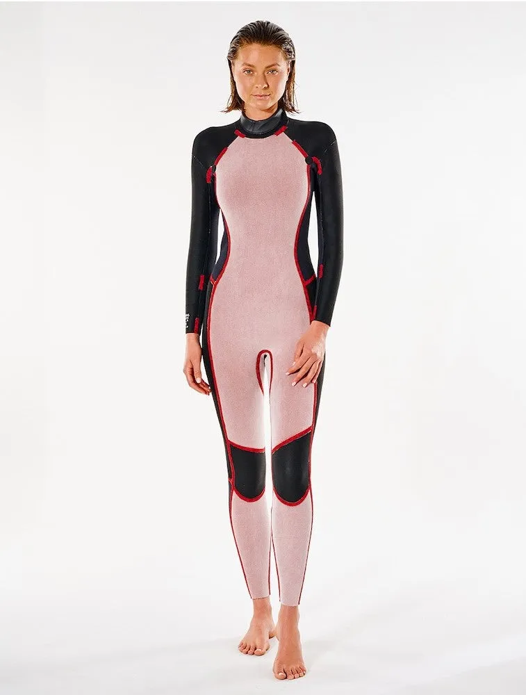 WOMEN'S DAWN PATROL 5/3 BACK ZIP - SLATE ROSE