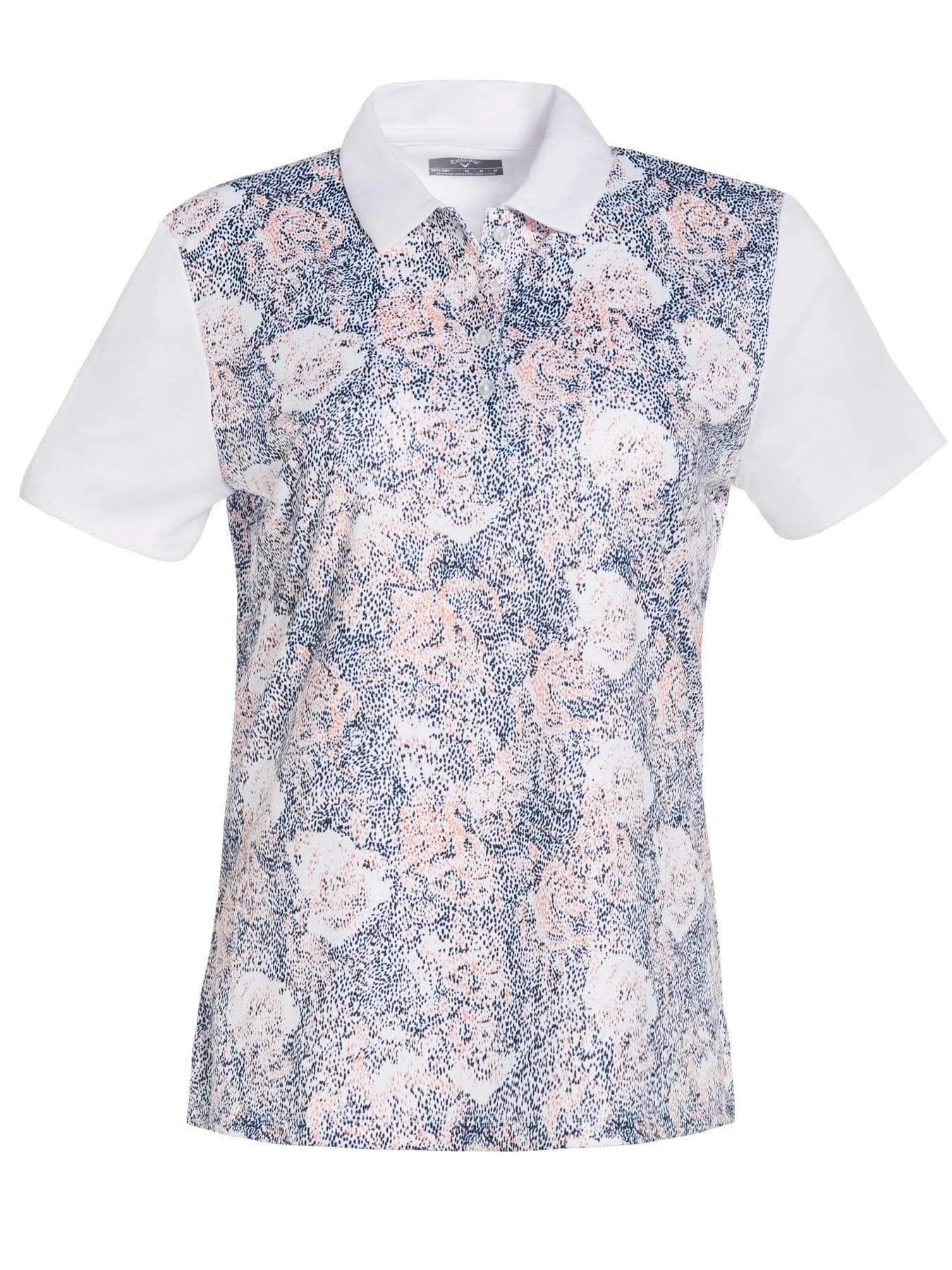 Womens Dotted Blossom Print Polo