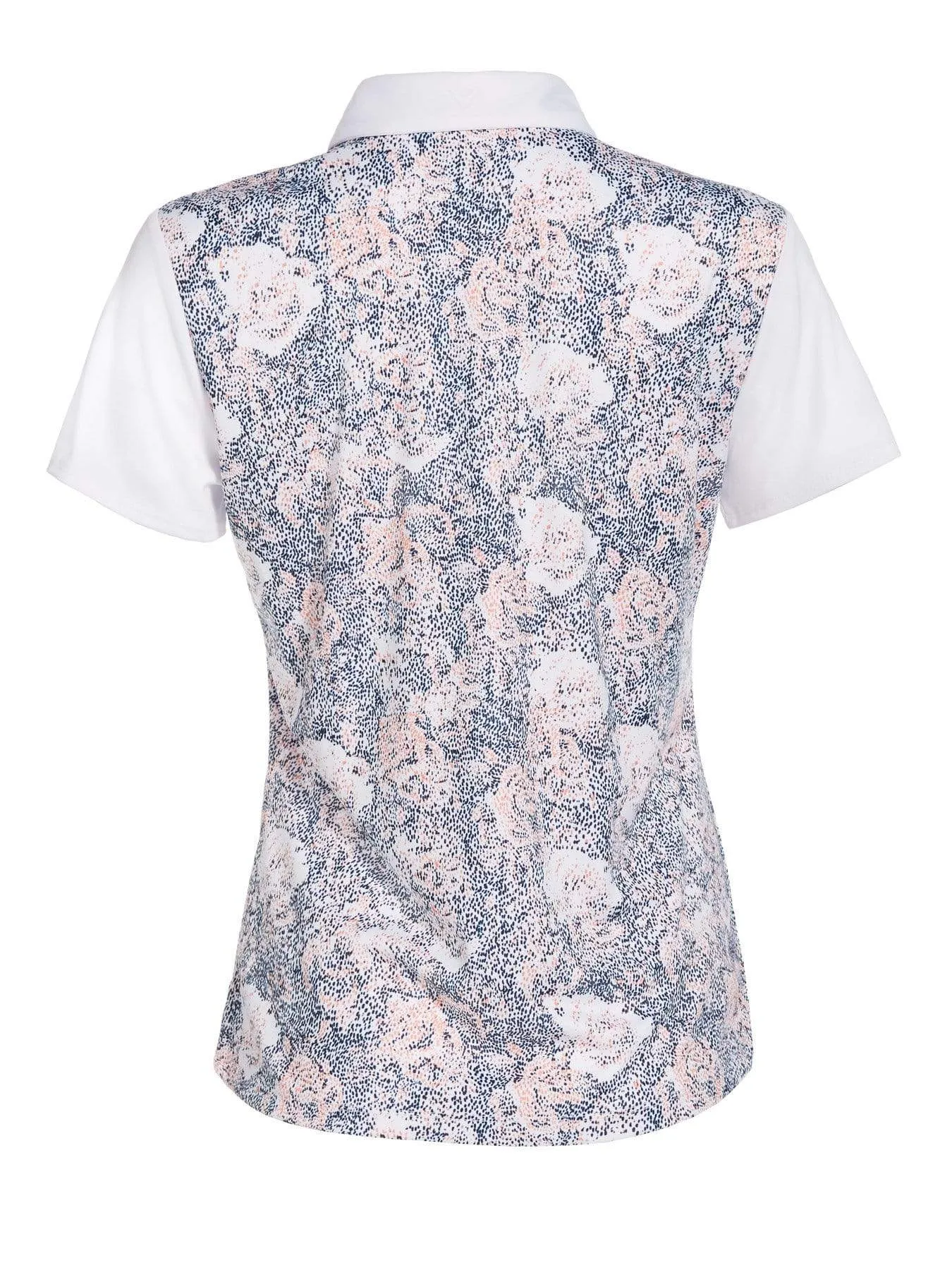 Womens Dotted Blossom Print Polo