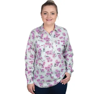 Women's Georgie Half Button Print Workshirt