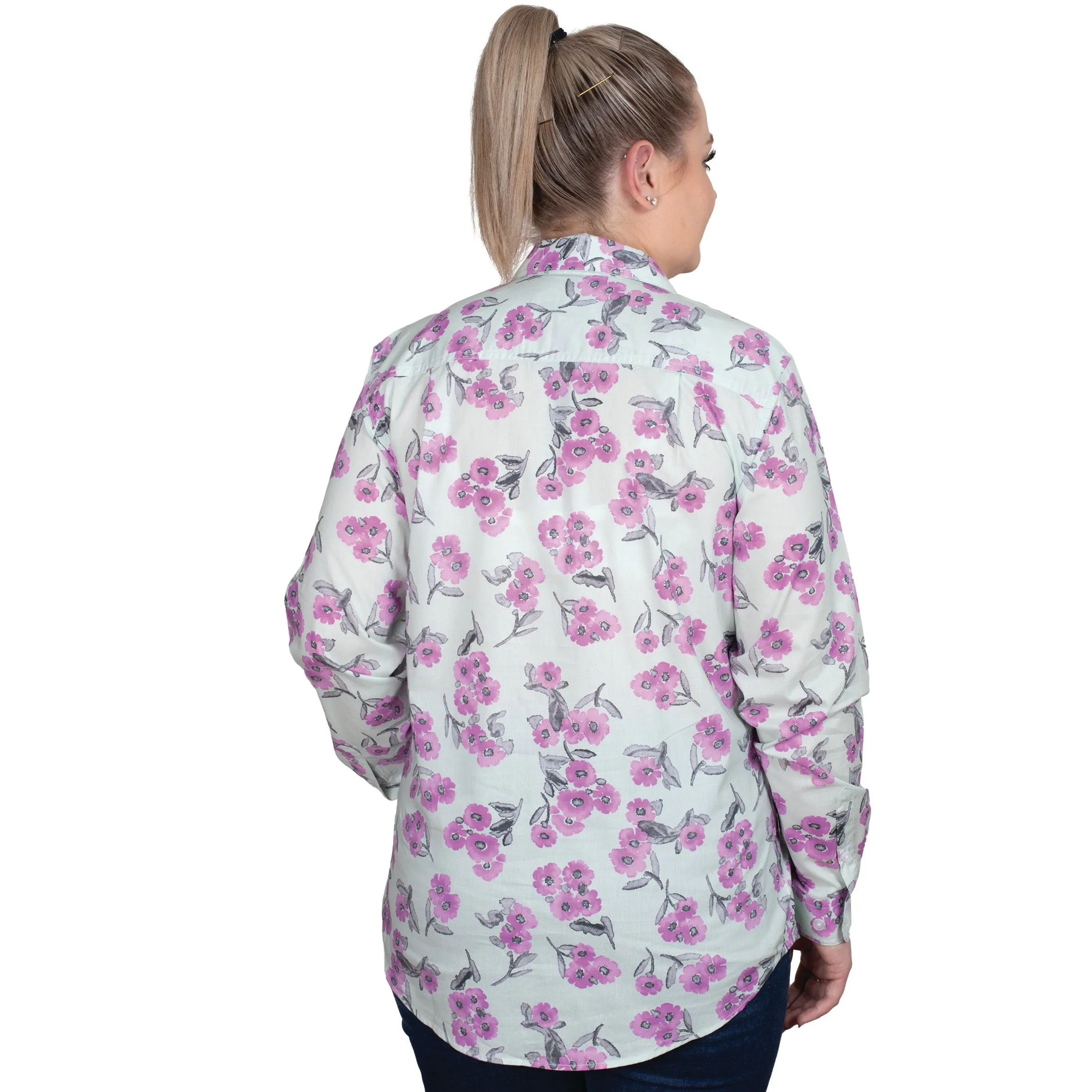 Women's Georgie Half Button Print Workshirt