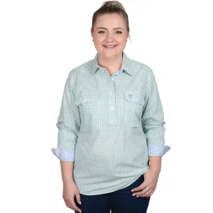 Women's Georgie Half Button Print Workshirt