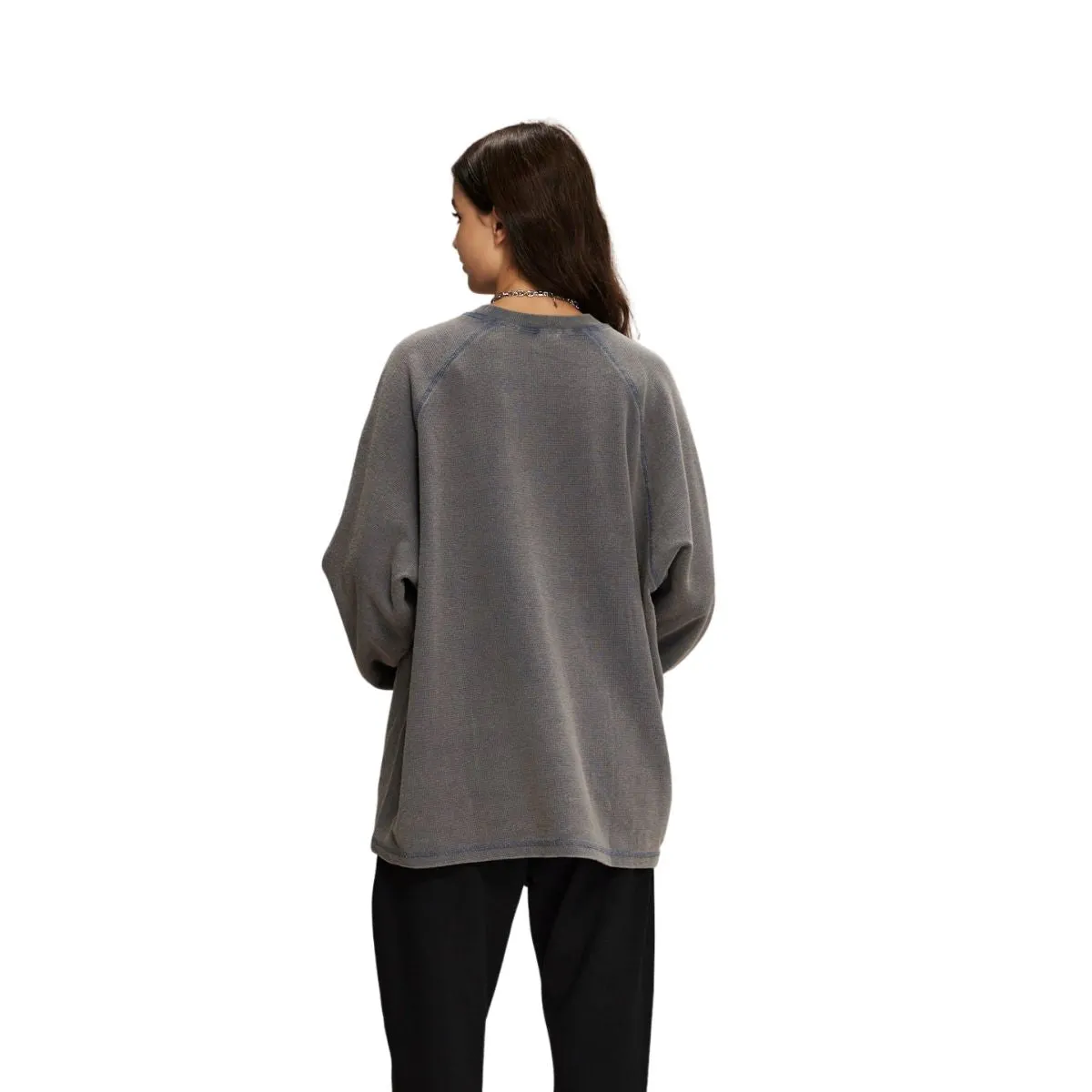Women's Heavyweight Waffle-knit Long Sleeve T Shirt