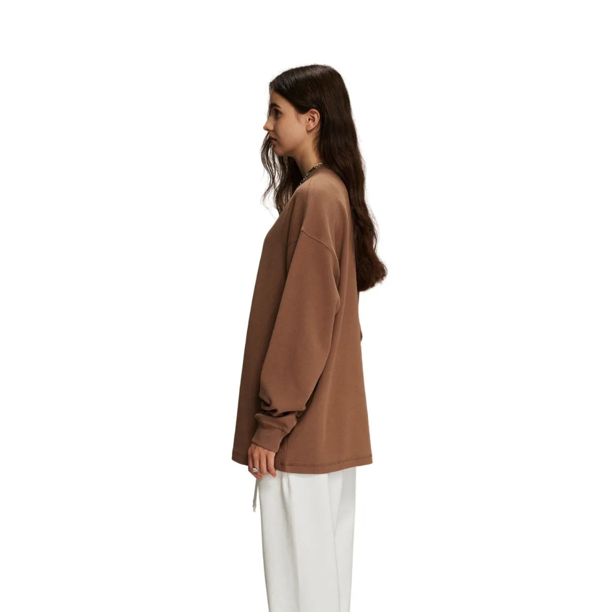 Women's Heavyweight Waffle-knit Sweatshirt