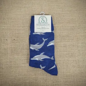 Women's Joyous Dolphins Bamboo Socks