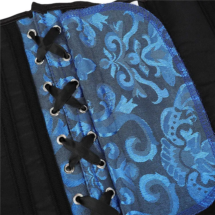 Women's Lace Up Boned Overbust Corset Bustier Bodyshaper Top