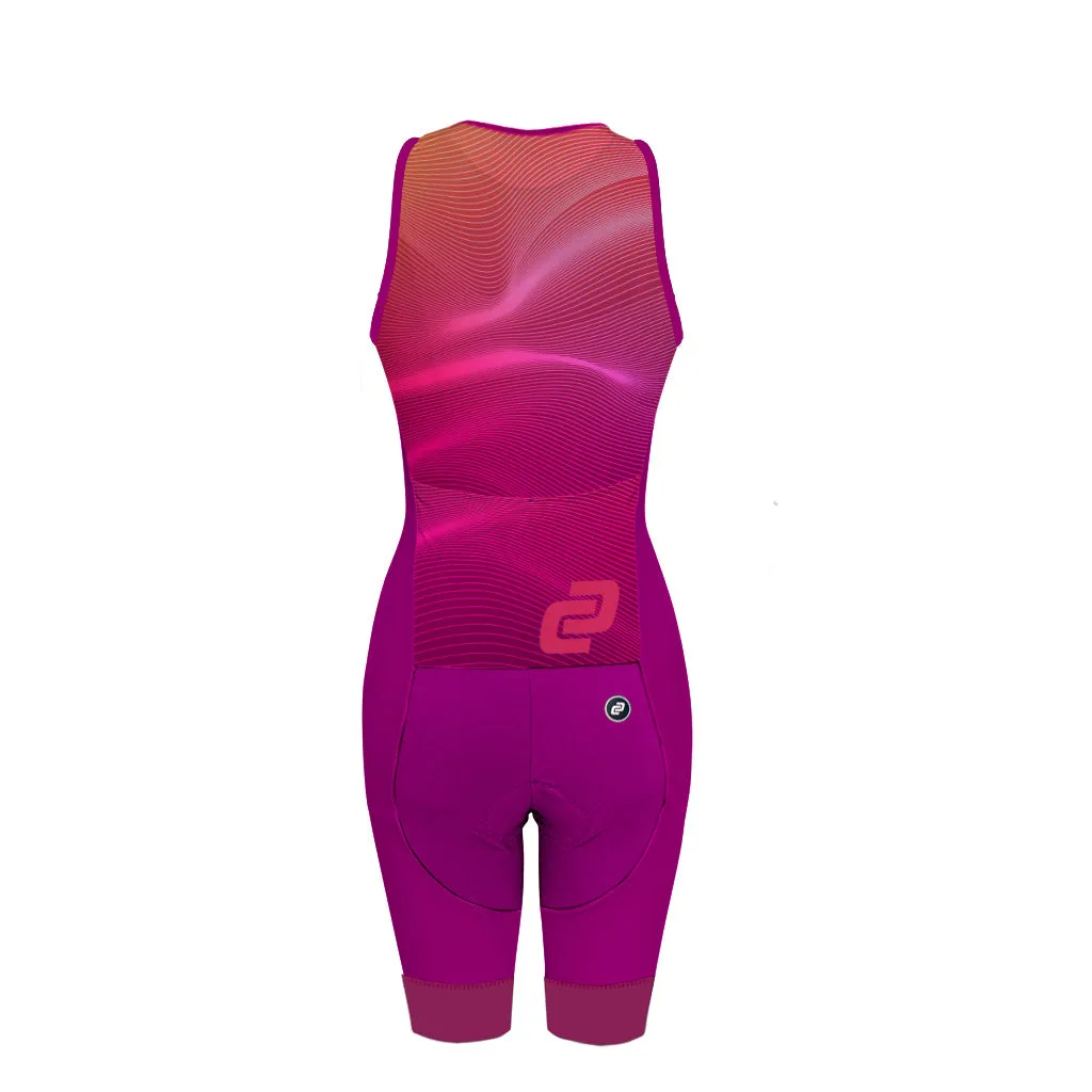 Women's Motion Sleeveless Tri Suit (Magenta)