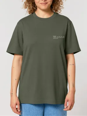 Women's Organic Cotton Relaxed Fit T-Shirt | Pine Green Khaki