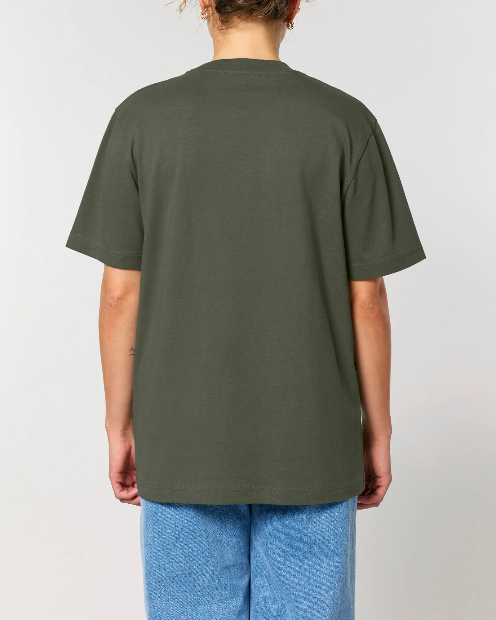 Women's Organic Cotton Relaxed Fit T-Shirt | Pine Green Khaki