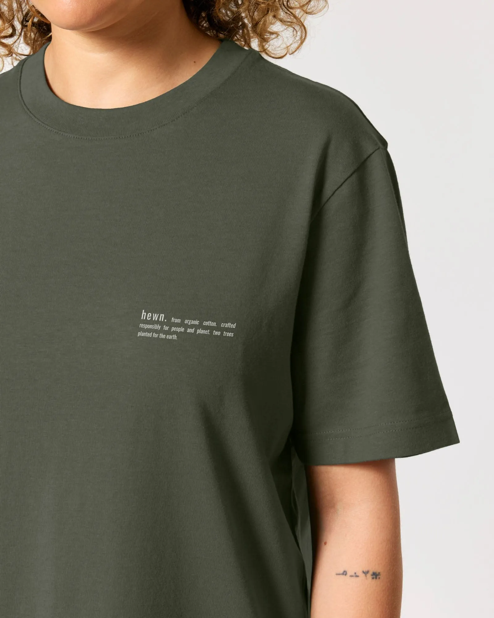 Women's Organic Cotton Relaxed Fit T-Shirt | Pine Green Khaki