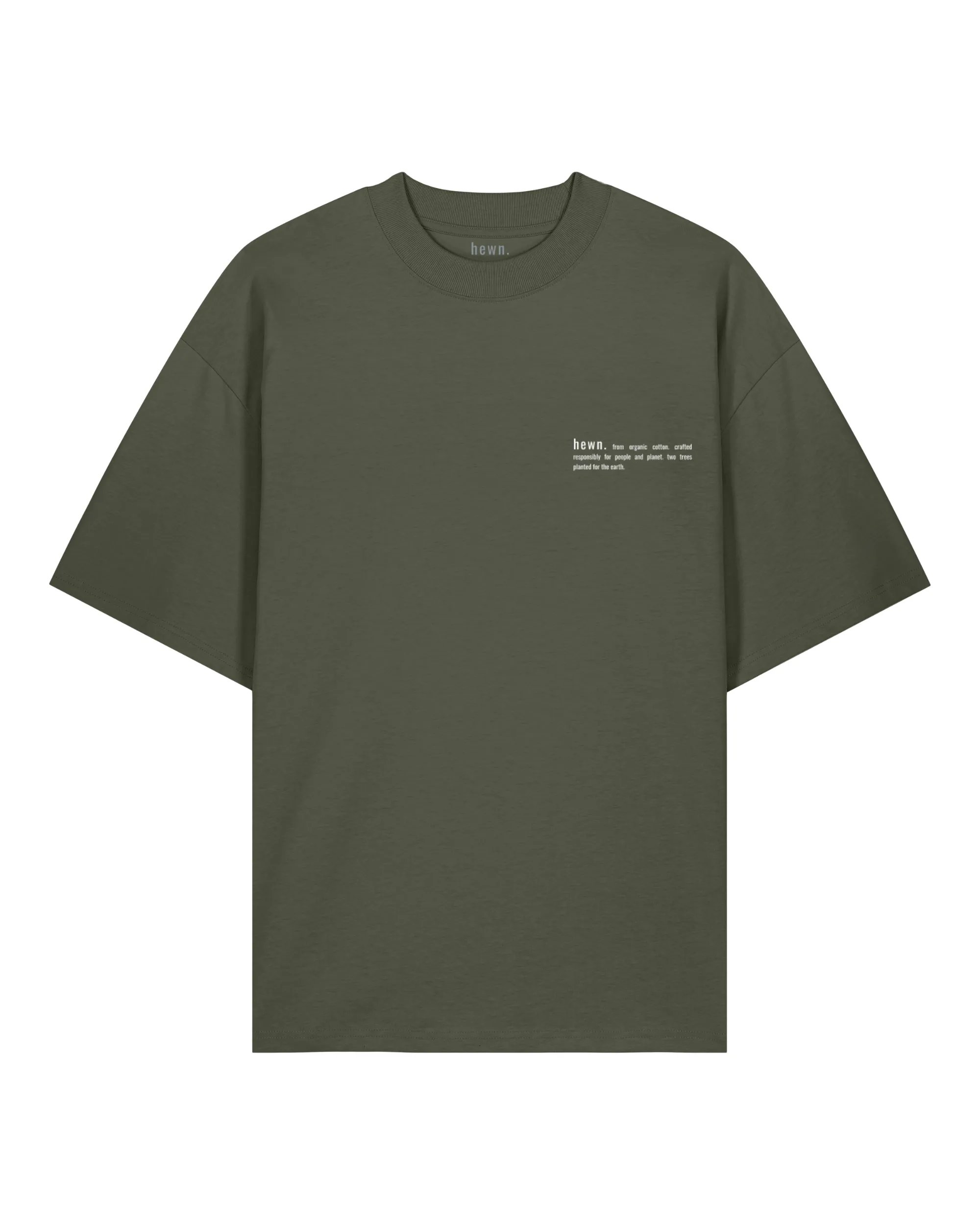 Women's Organic Cotton Signature Oversized T-Shirt | Pine Green Khaki