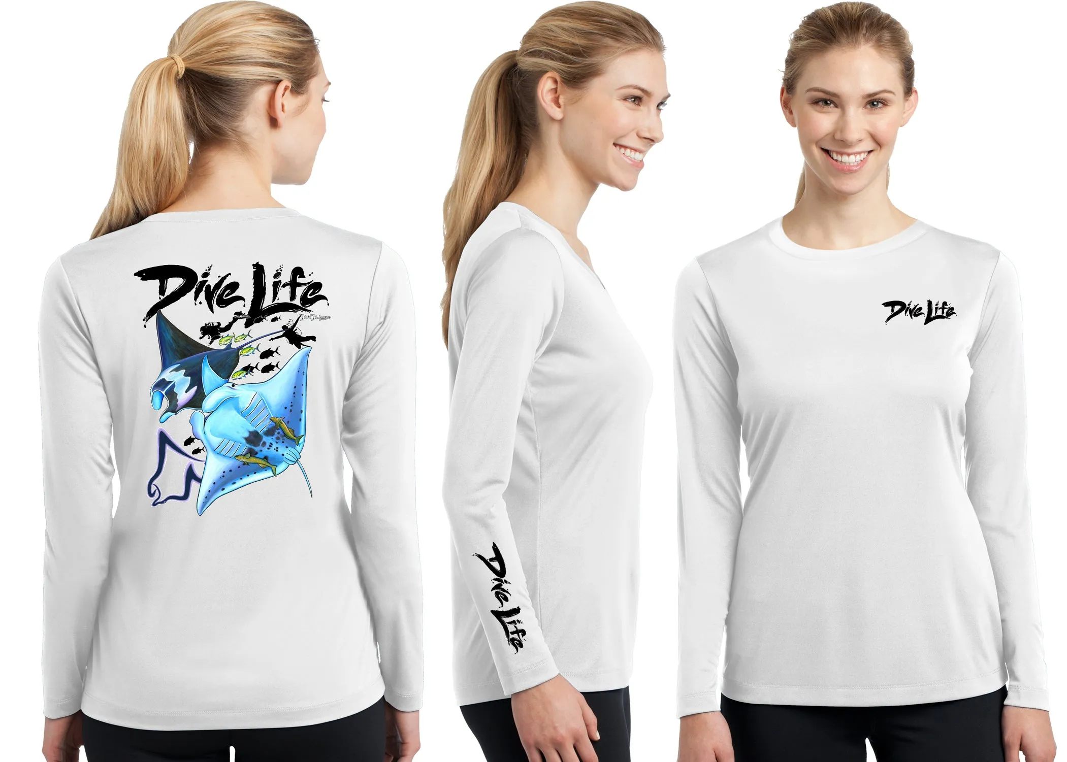 Women’s Performance Dive Life Manta Rays Long Sleeve