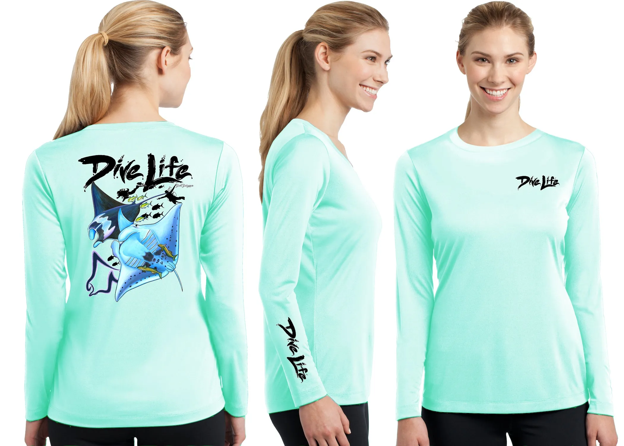 Women’s Performance Dive Life Manta Rays Long Sleeve