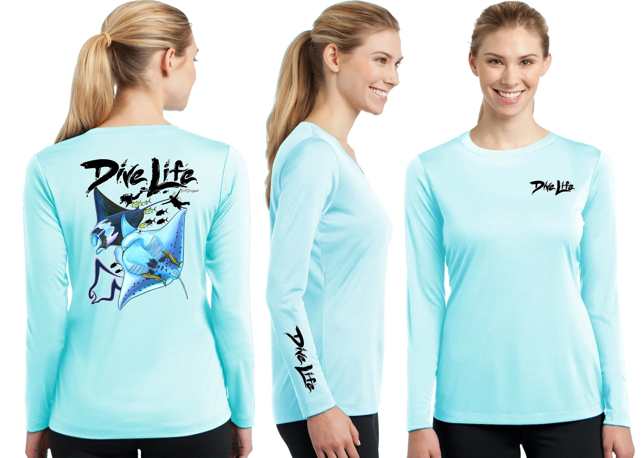 Women’s Performance Dive Life Manta Rays Long Sleeve