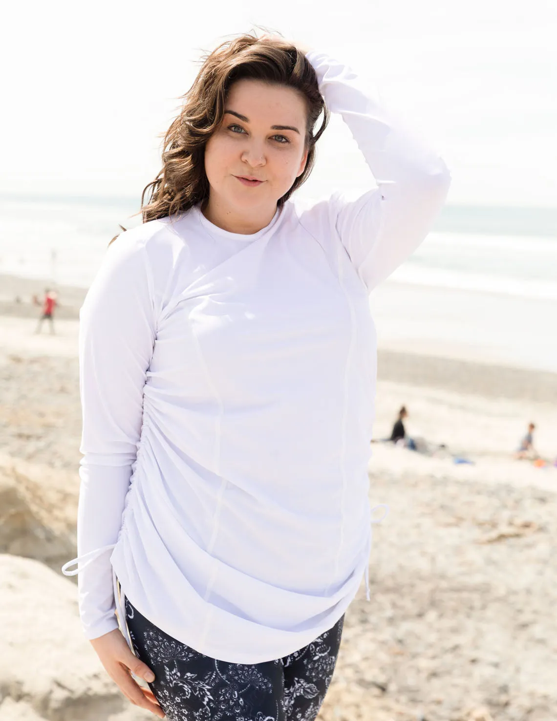 Women's Ruched Swim Top (Regular & Plus Size) - Navy