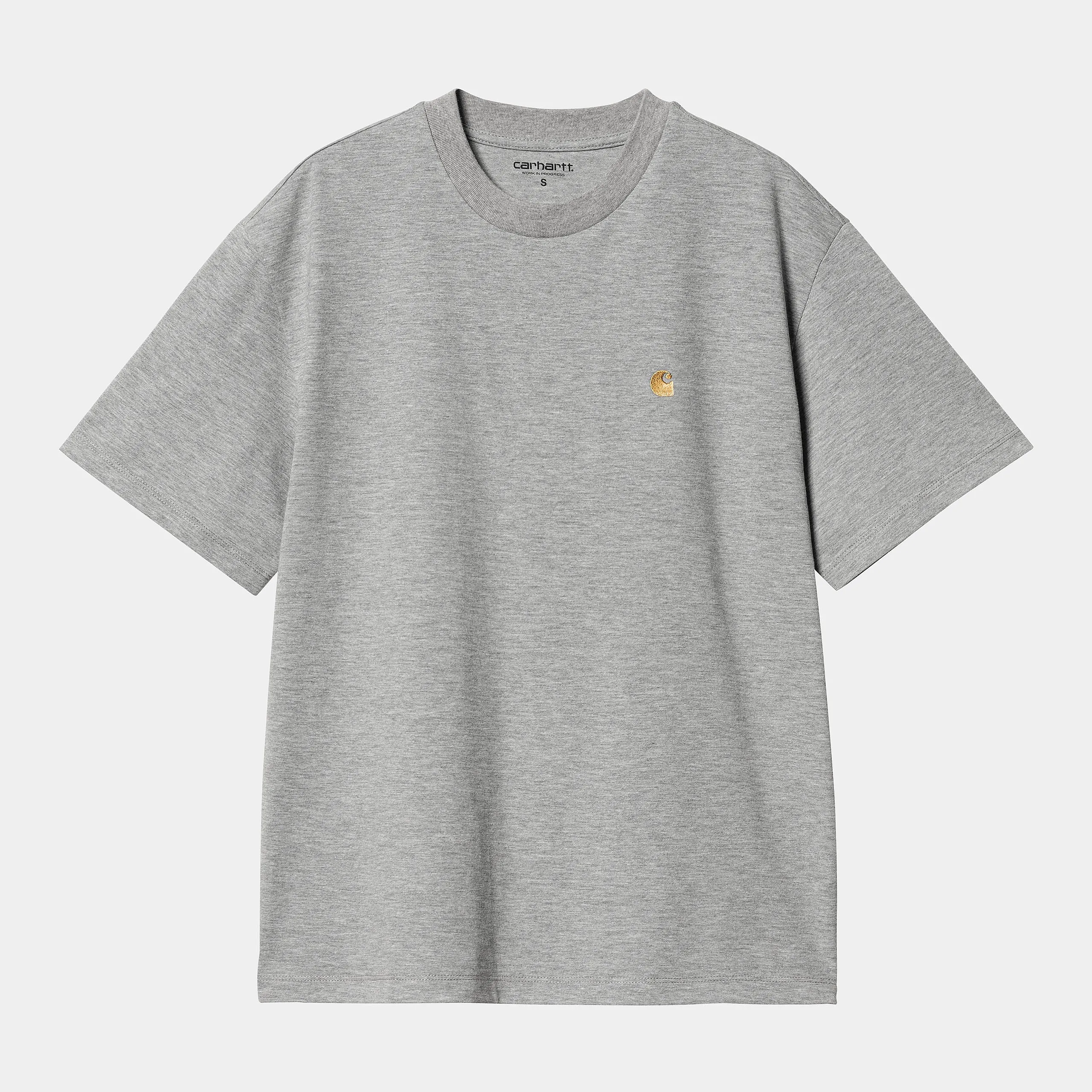 Womens Short Sleeve Chase T-Shirt-Grey Heather / Gold