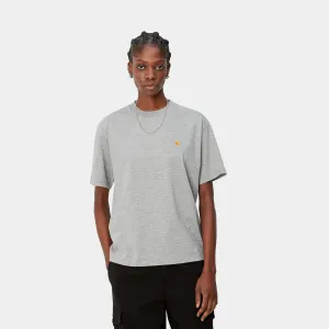 Womens Short Sleeve Chase T-Shirt-Grey Heather / Gold