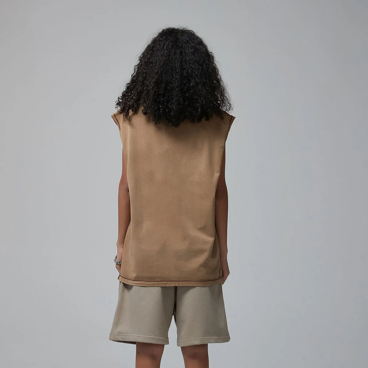 Women's Sleeveless Faded T Shirt 275gsm
